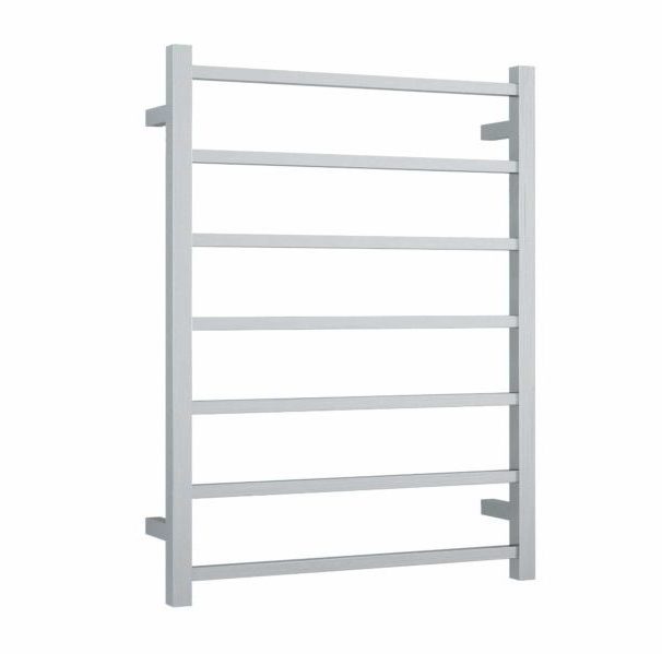 Thermorail Straight/Square 600X800X120Mm 83Watts 7 Bars - Brushed