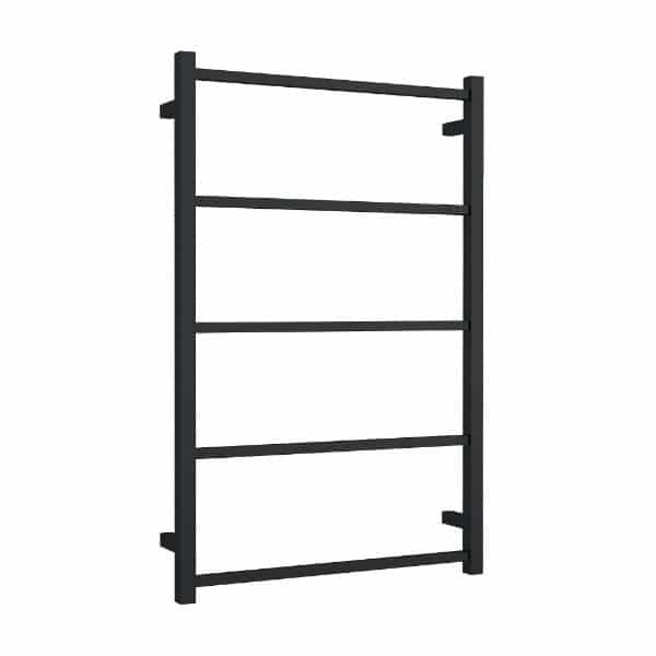 Thermorail Non-Heated Straight/Square Ladder 650X1000X120Mm 5 Bars - Matt Black