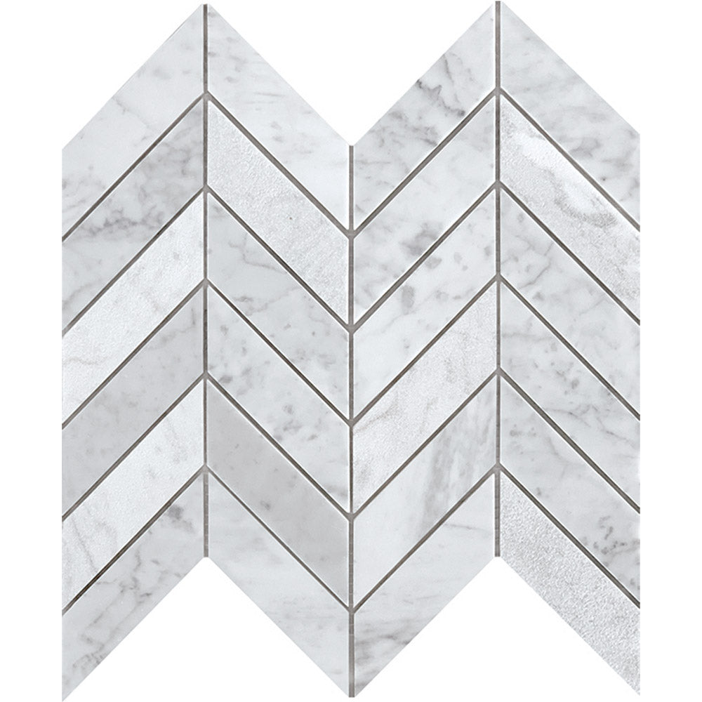 Tierra Carrara Chevron Mosaic