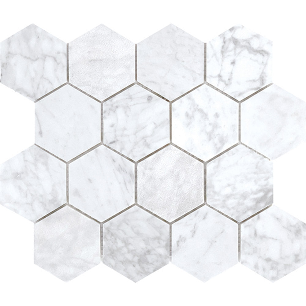 Tierra Cararra 30 Hexagon Mosaic
