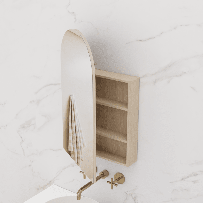 Arka Shaving Cabinet - Coastal Oak - 600