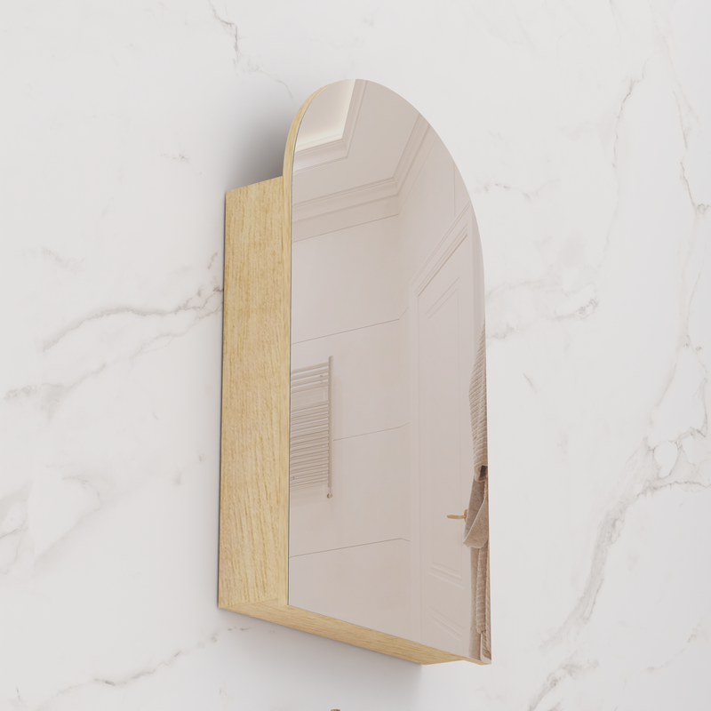Arka Shaving Cabinet - Light Oak - 600