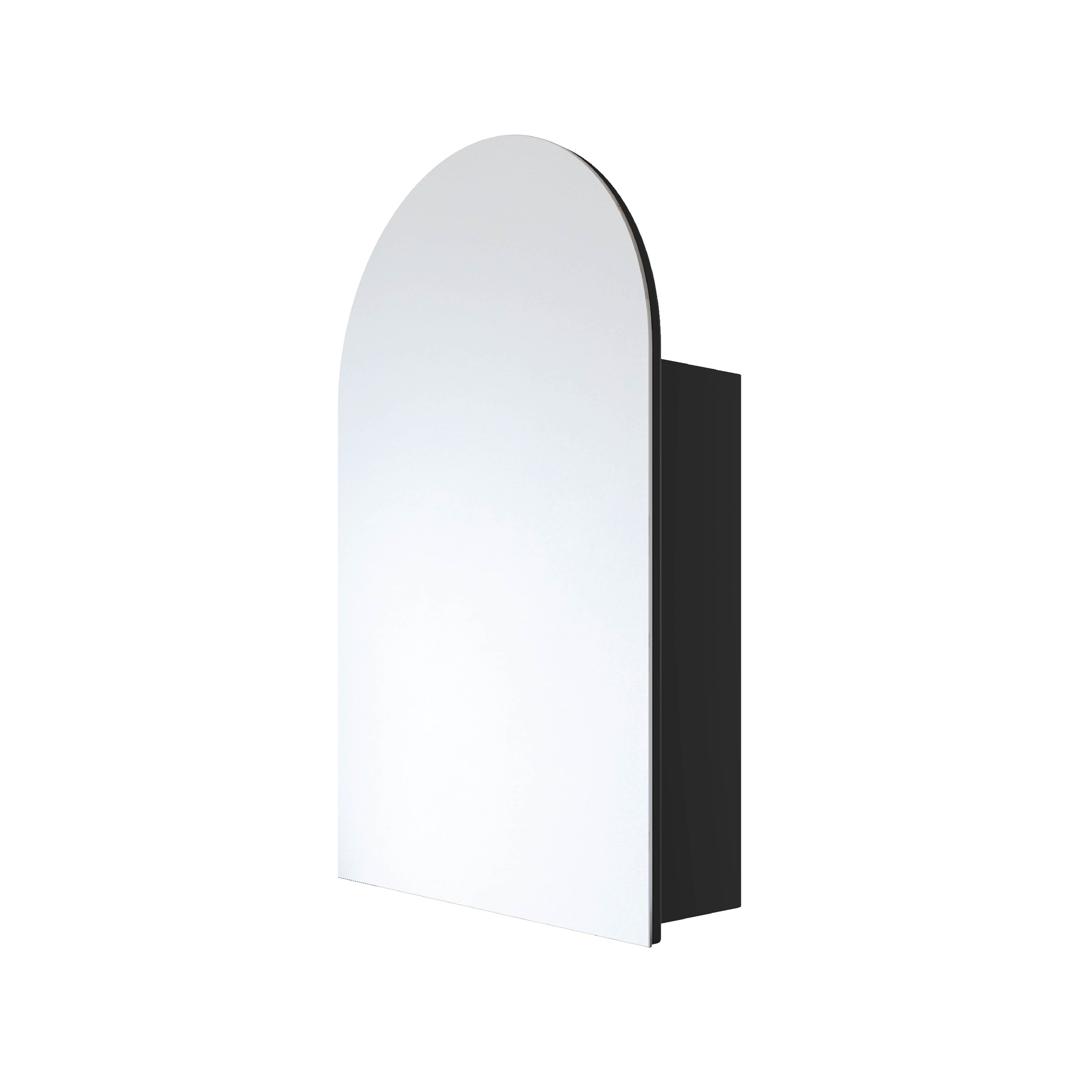 Vienna Arch Black Mirror Cabinet - 500X800X150Mm