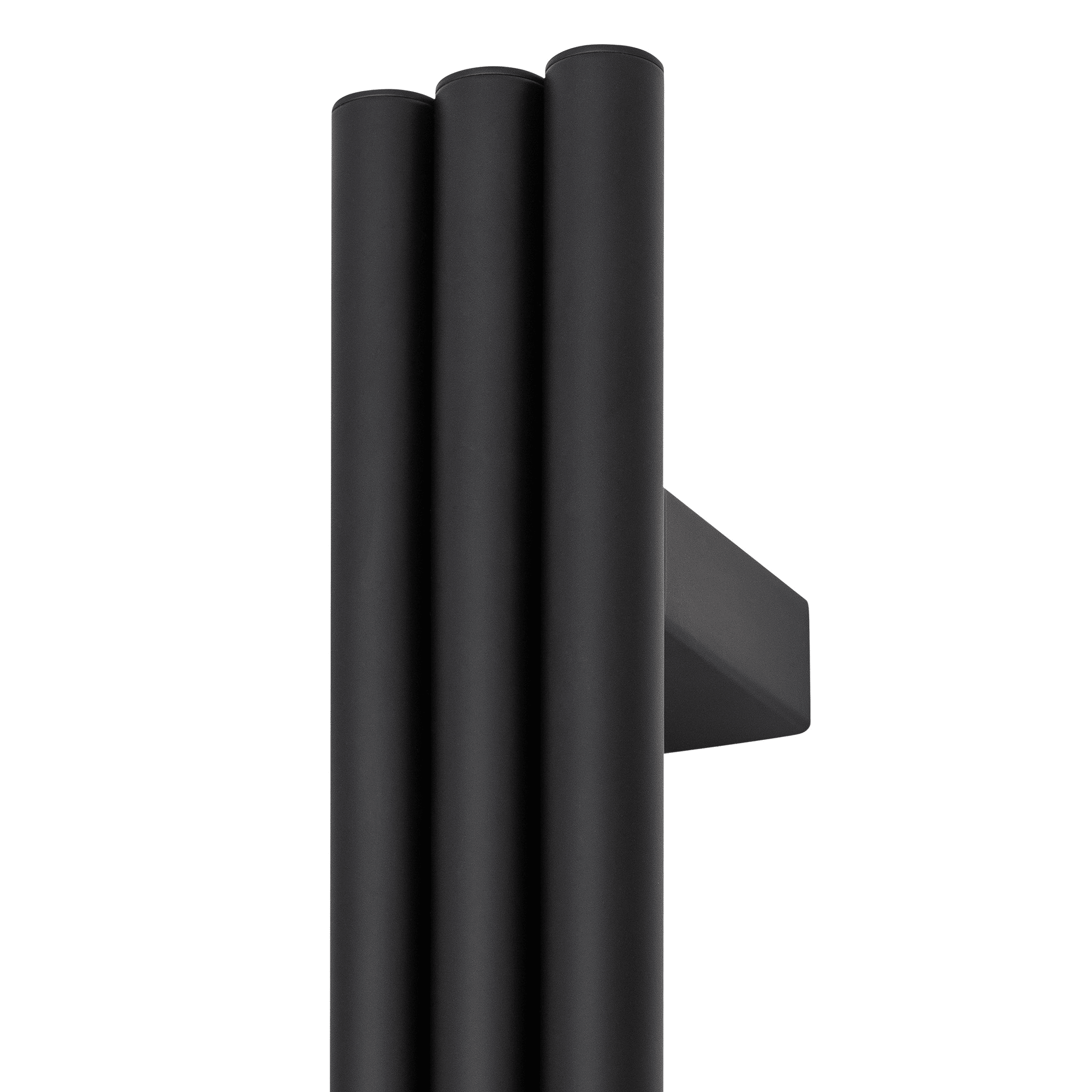 Thermorail Round/Triple Tube 12Volt Vertical Bar 900x75x100mm 39Watts - Matt Black