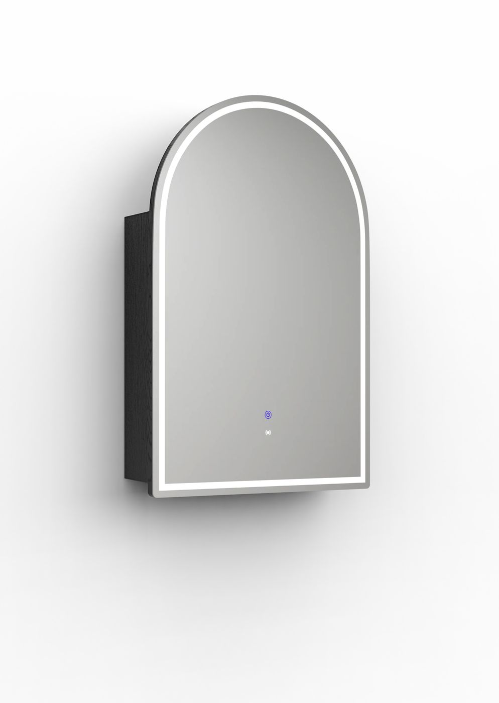 LED Archie Shaving Cabinet Black Oak