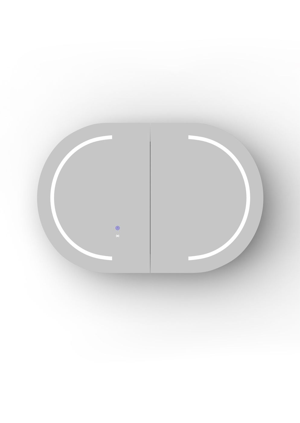 LED BONDI 900x600 Shaving Cabinet Black Oak