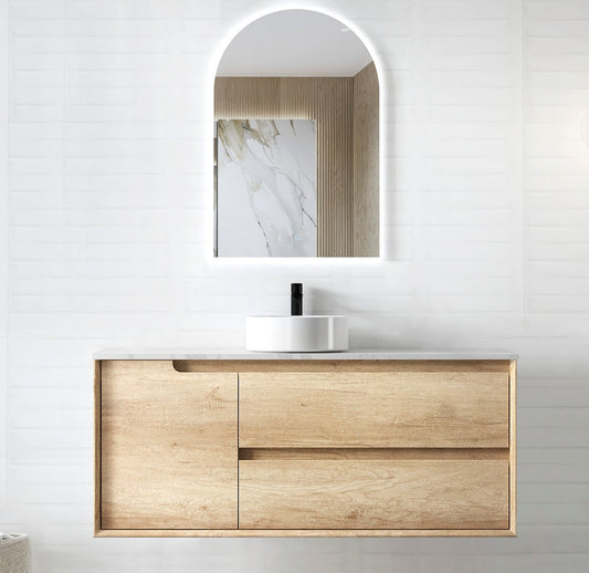 Byron 1200mm Natural Oak Wall Hung Cabinet Only