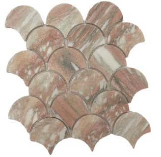 Marble Stone Fan Mosaic Pink