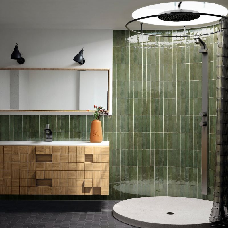 Tribeca Sage Green Gloss Subway
