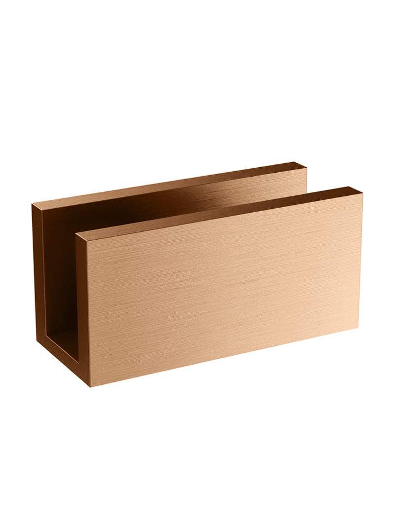 Glass Fixing U Bracket - Lustre Bronze