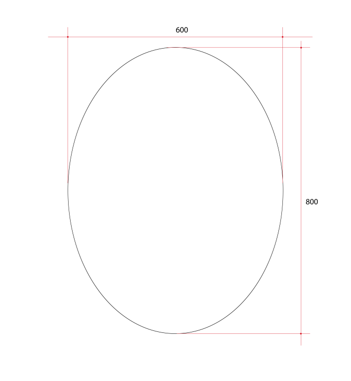 Cody Polished Edge Oval Mirror - 600x800mm Glue-to-Wall and Demister