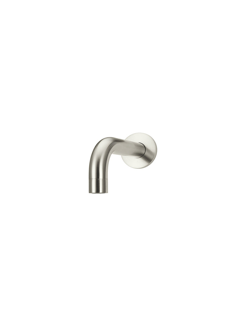 Universal Round Curved Spout 130mm - PVD Brushed Nickel