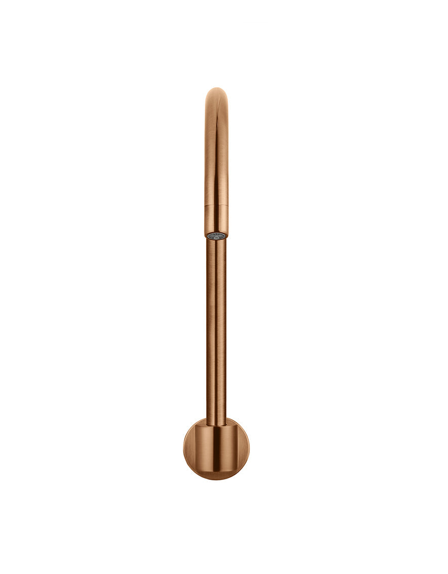 Round High-Rise Swivel Wall Spout - Lustre Bronze