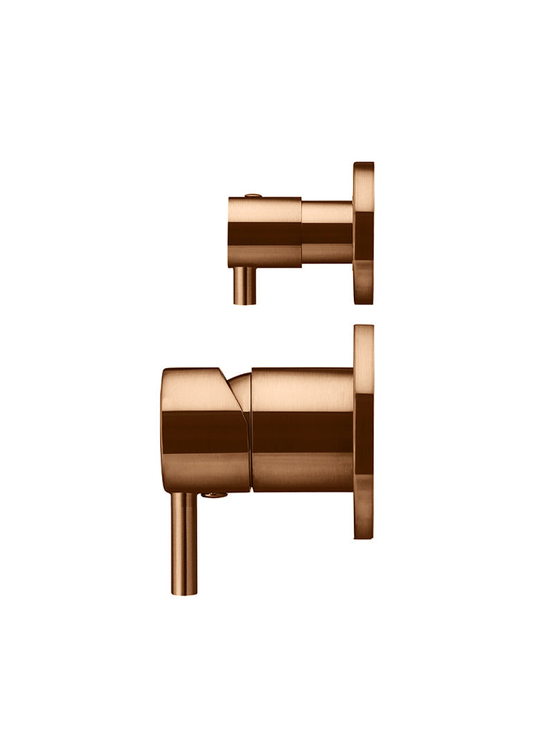 Round Diverter Mixer Trim Kit (In-wall Body Not Included) - Lustre Bronze