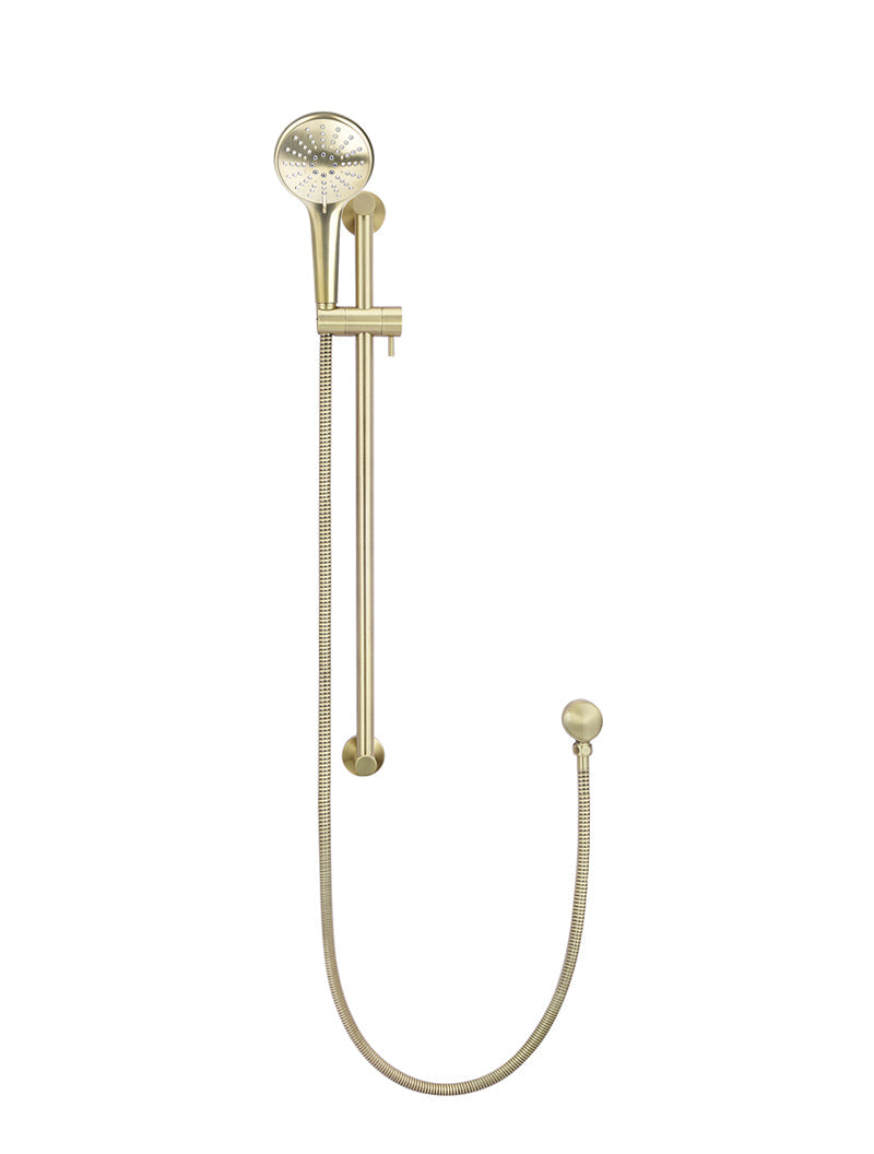 Round Three Function Hand Shower on Rail Column - PVD Tiger Bronze