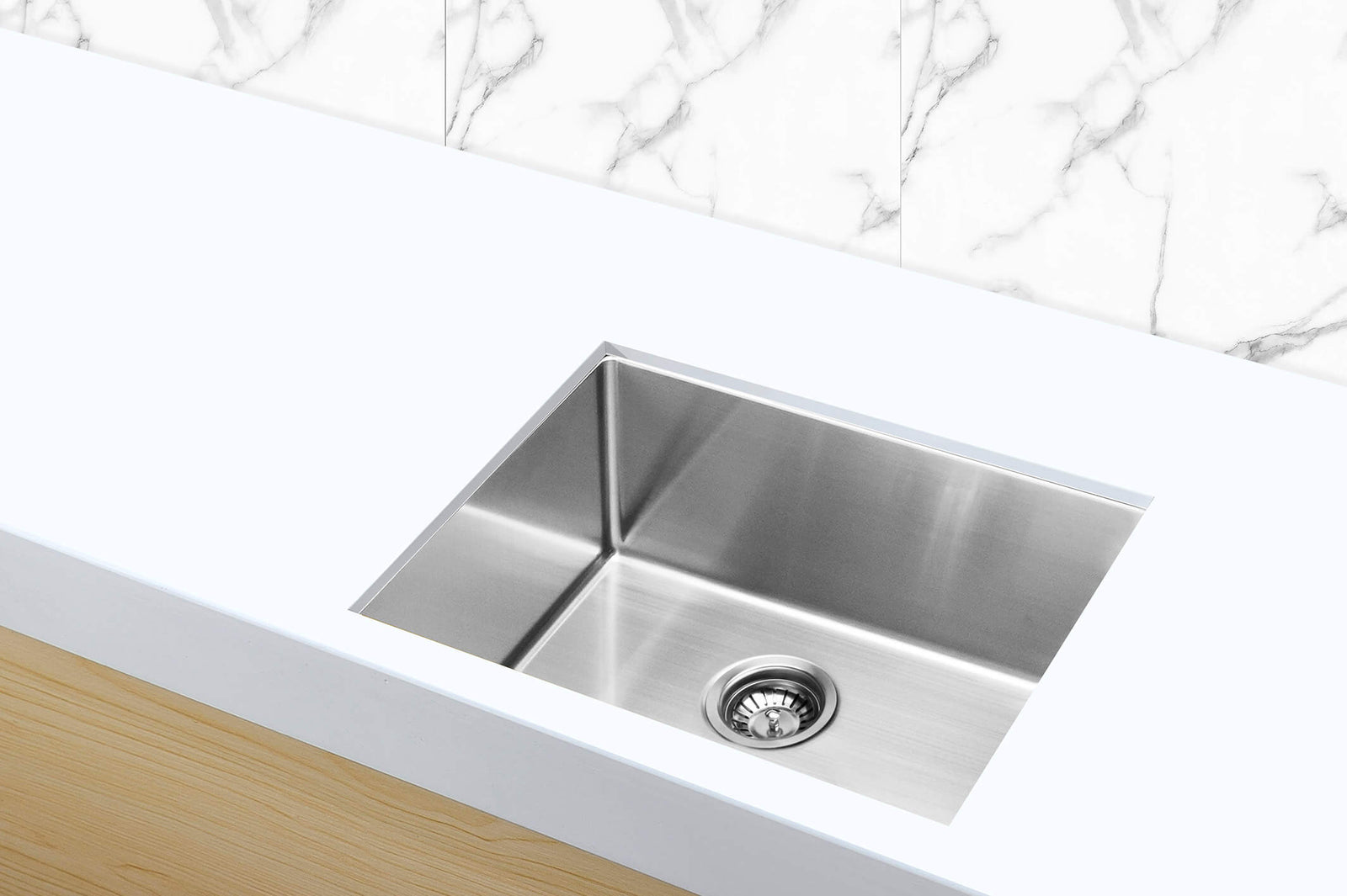Lavello Kitchen Sink - Single Bowl 450 x 450 - PVD Brushed Nickel