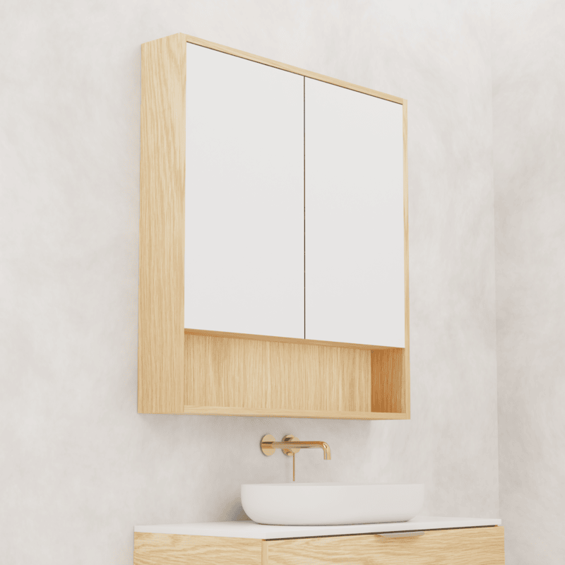 Carini Shaving Cabinet American White Oak - 900