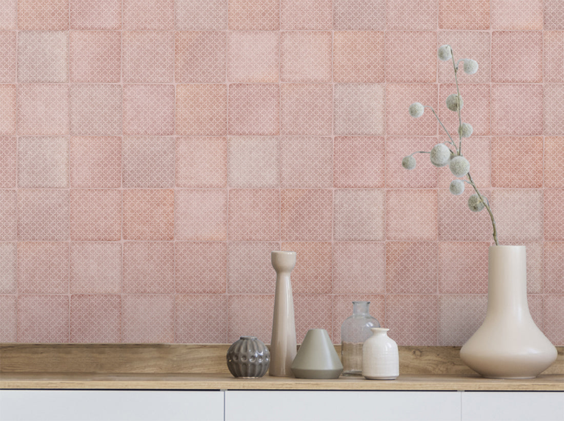 Silhouette Incise Patterned Concrete Decorative Tile