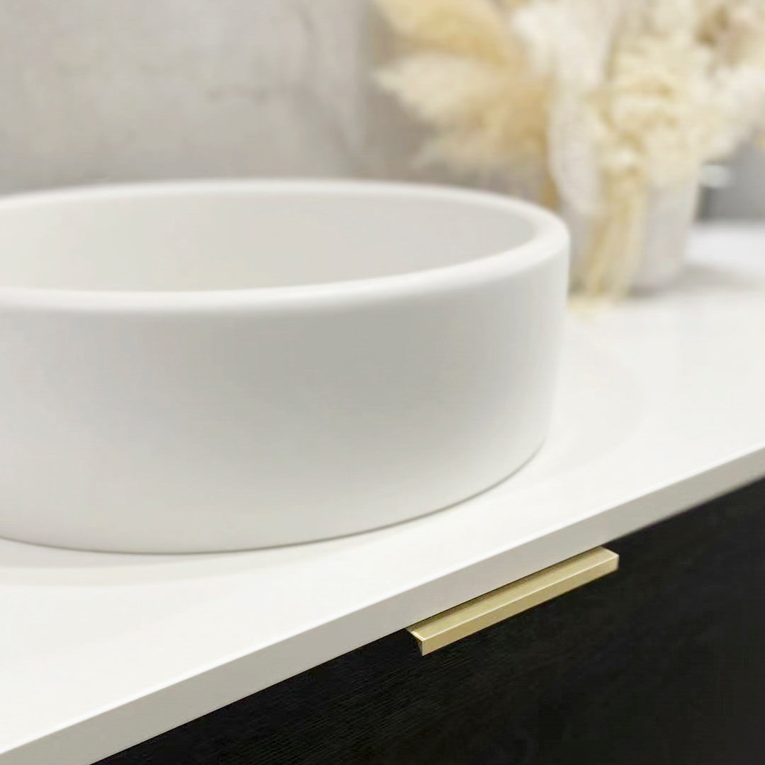 Bondi Handle Brushed Gold 120mm For 600mm Cabinet