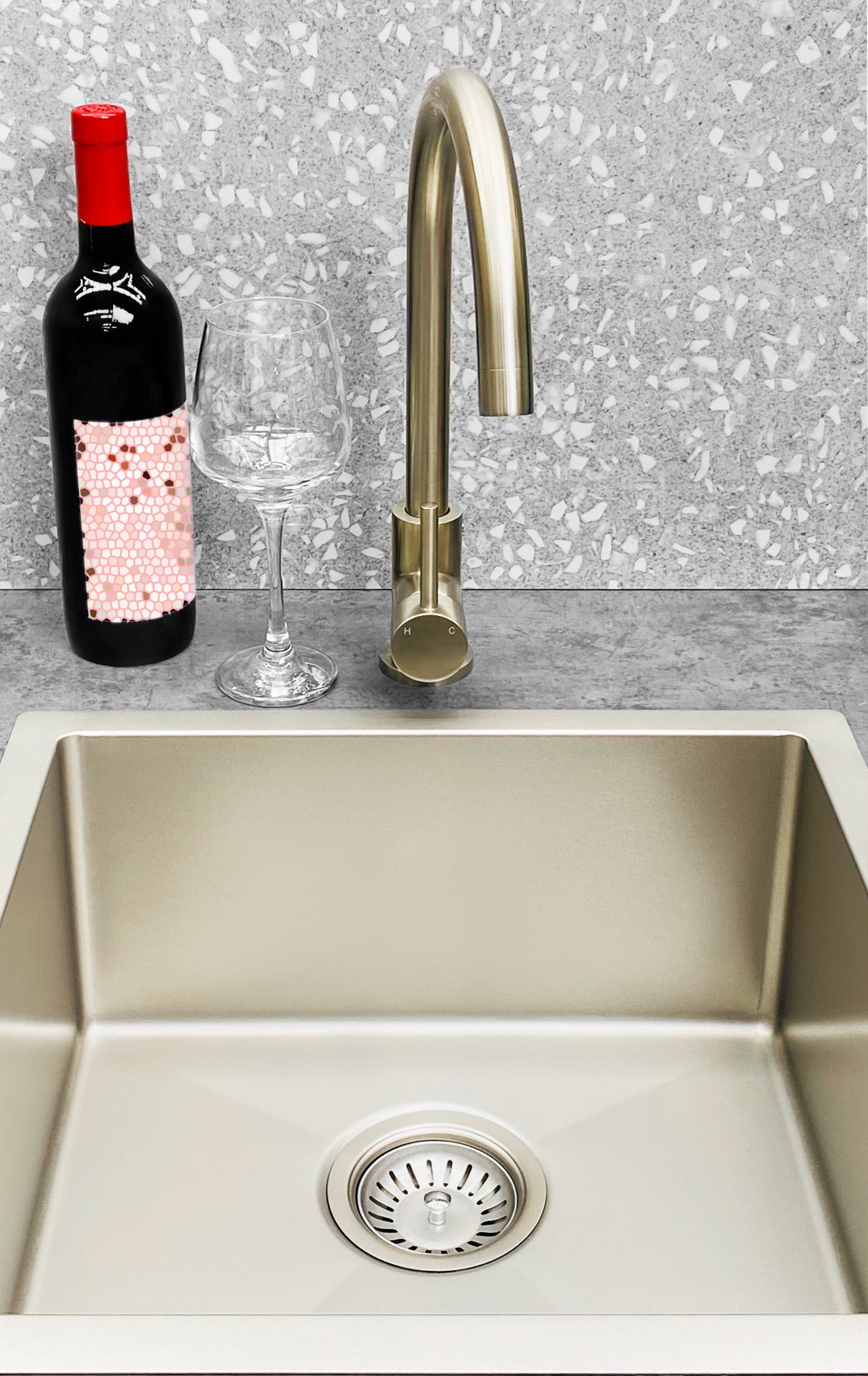 Lavello Kitchen Sink - Single Bowl 450 x 450 - PVD Brushed Nickel