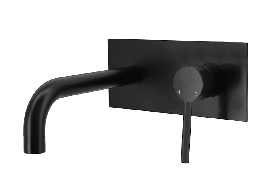 Jess Pin Handle Bath/Basin Curved Spout Matt Black