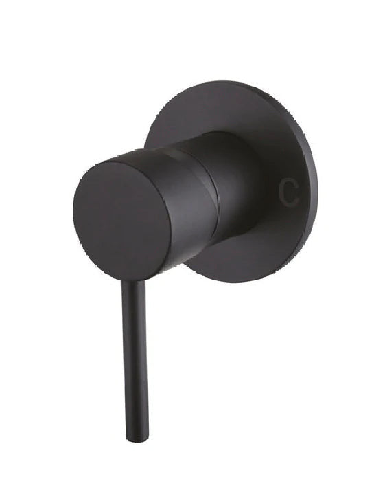 Jess Pin Handle Shower Mixer Matt Black