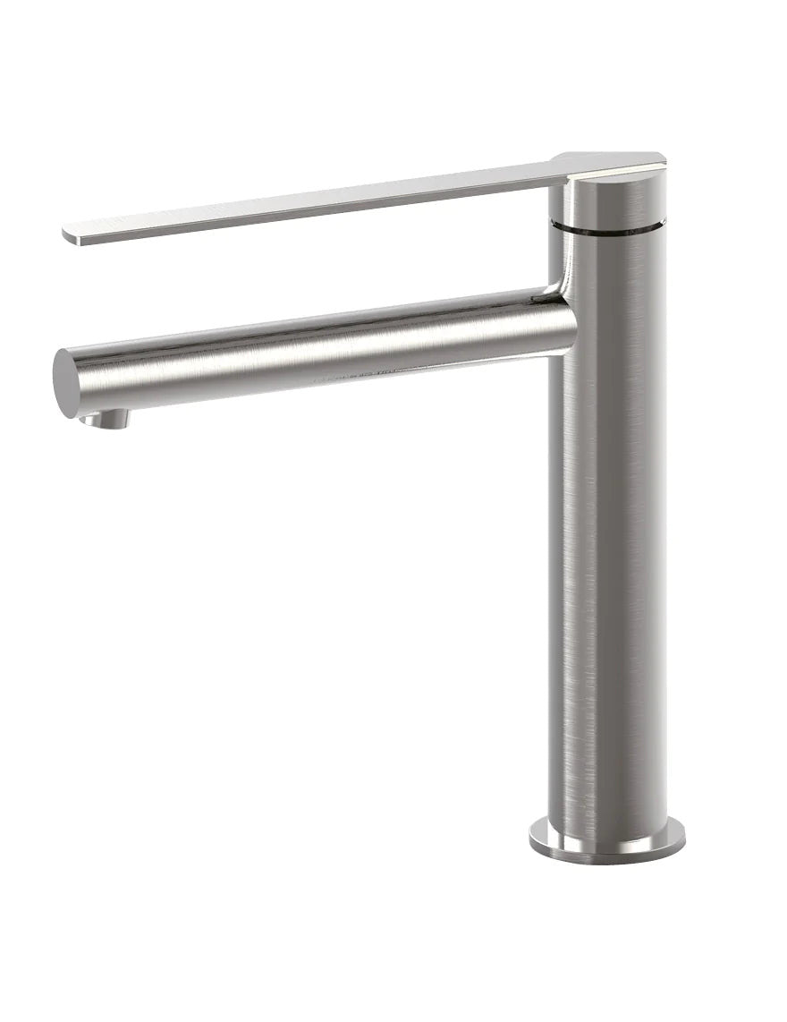 Romeo Tower Basin Mixer Brushed Nickel Finish