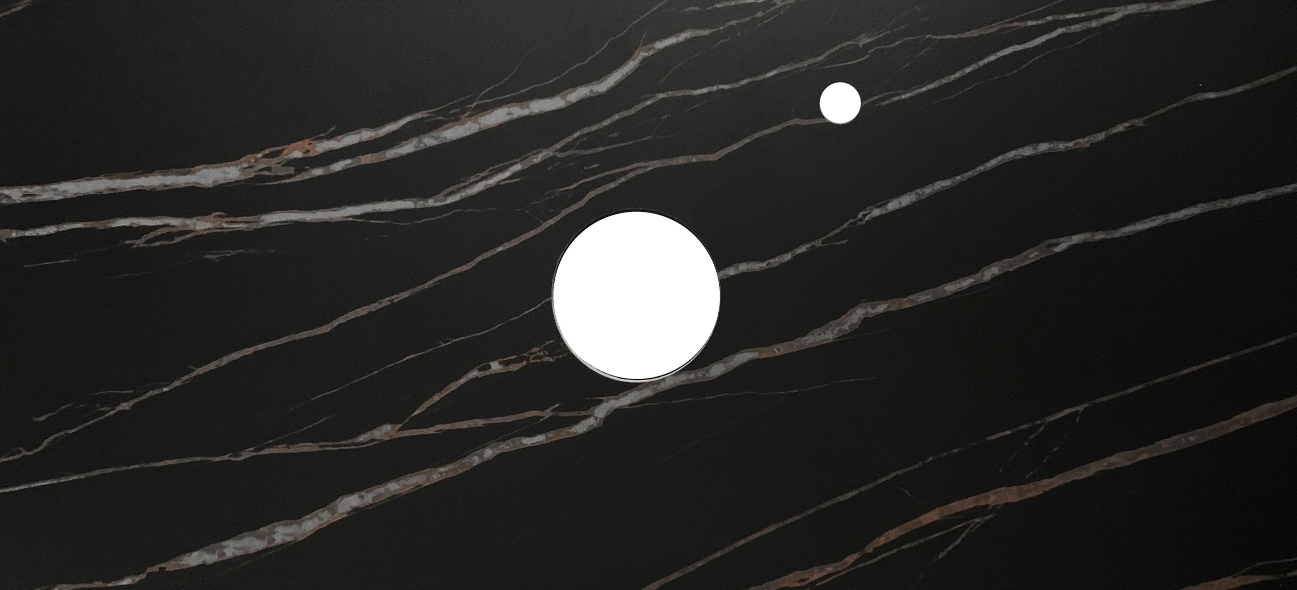 Noosa 1200mm Satin White Wall Hung Vanity with Empire Black Top 2TH