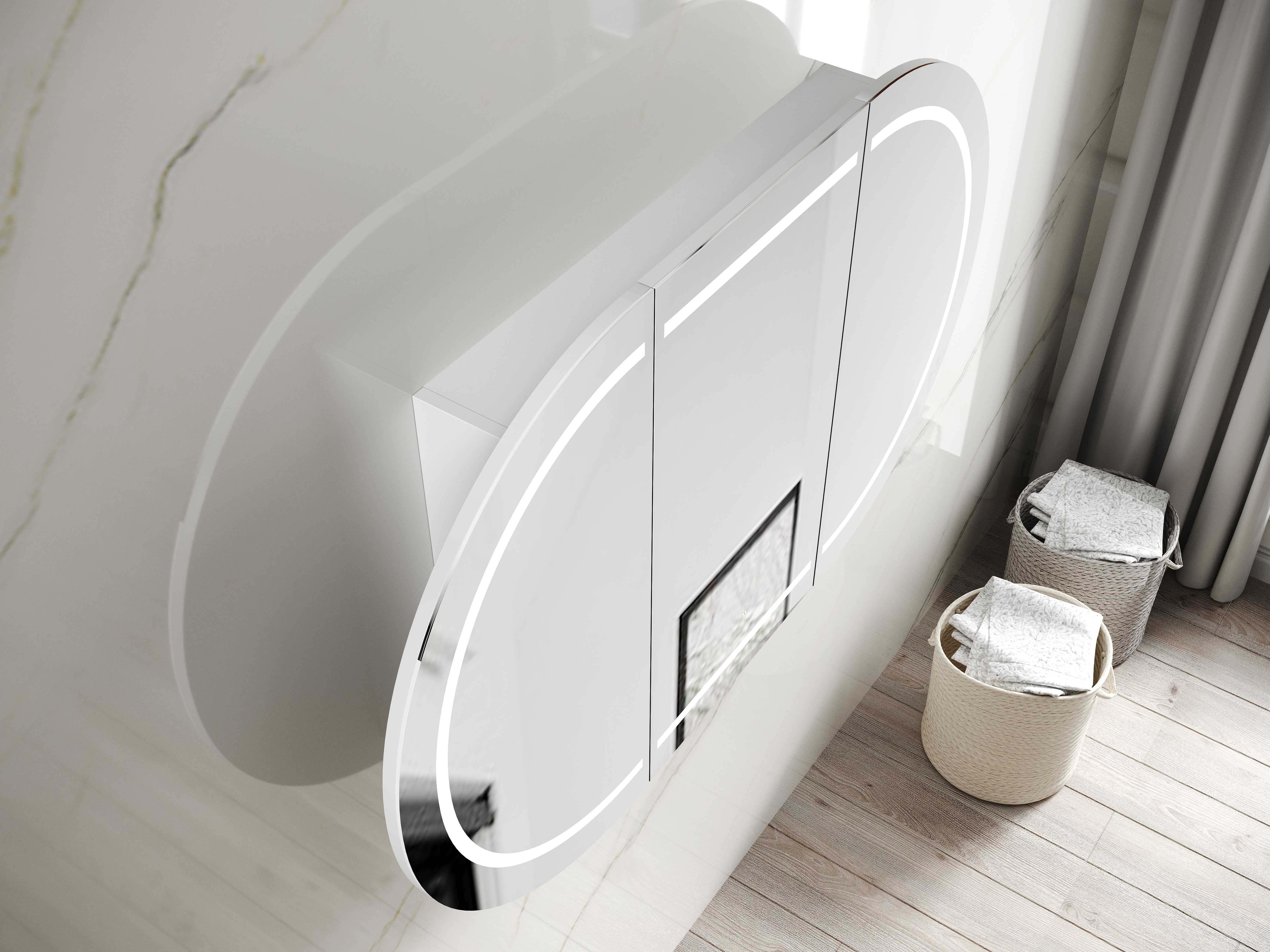 LED BONDI 1800x900 Shaving Cabinet Matte White