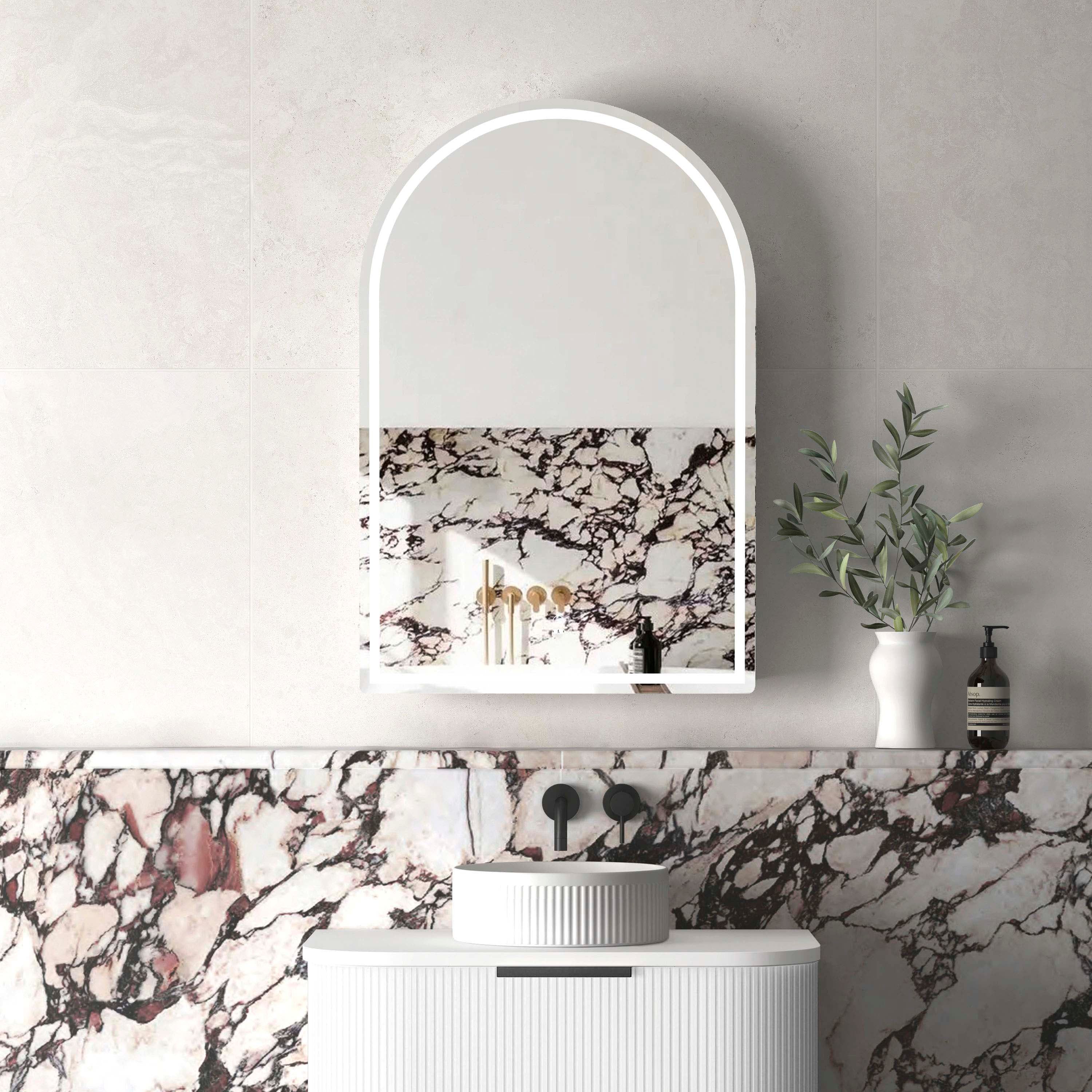 LED Archie Shaving Cabinet Matte White