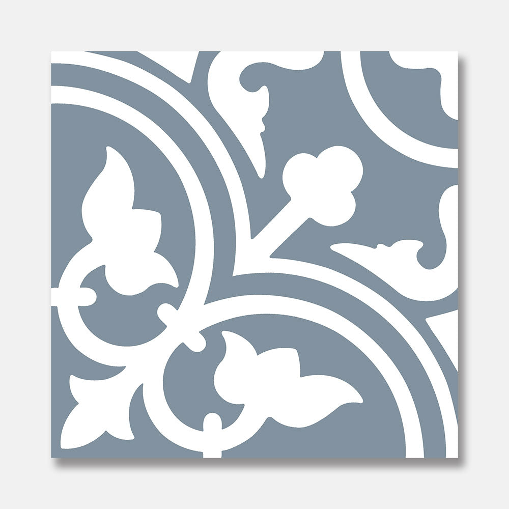 Heirloom Aster Blue Patterned Tile