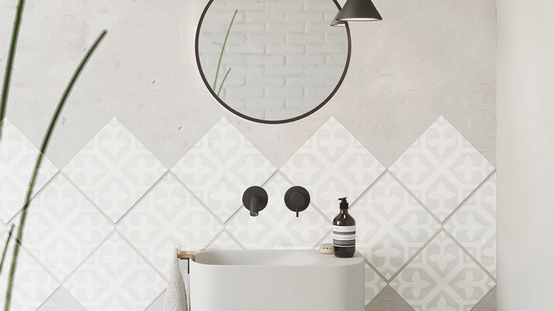 Heirloom Lotus Green Patterned Tile