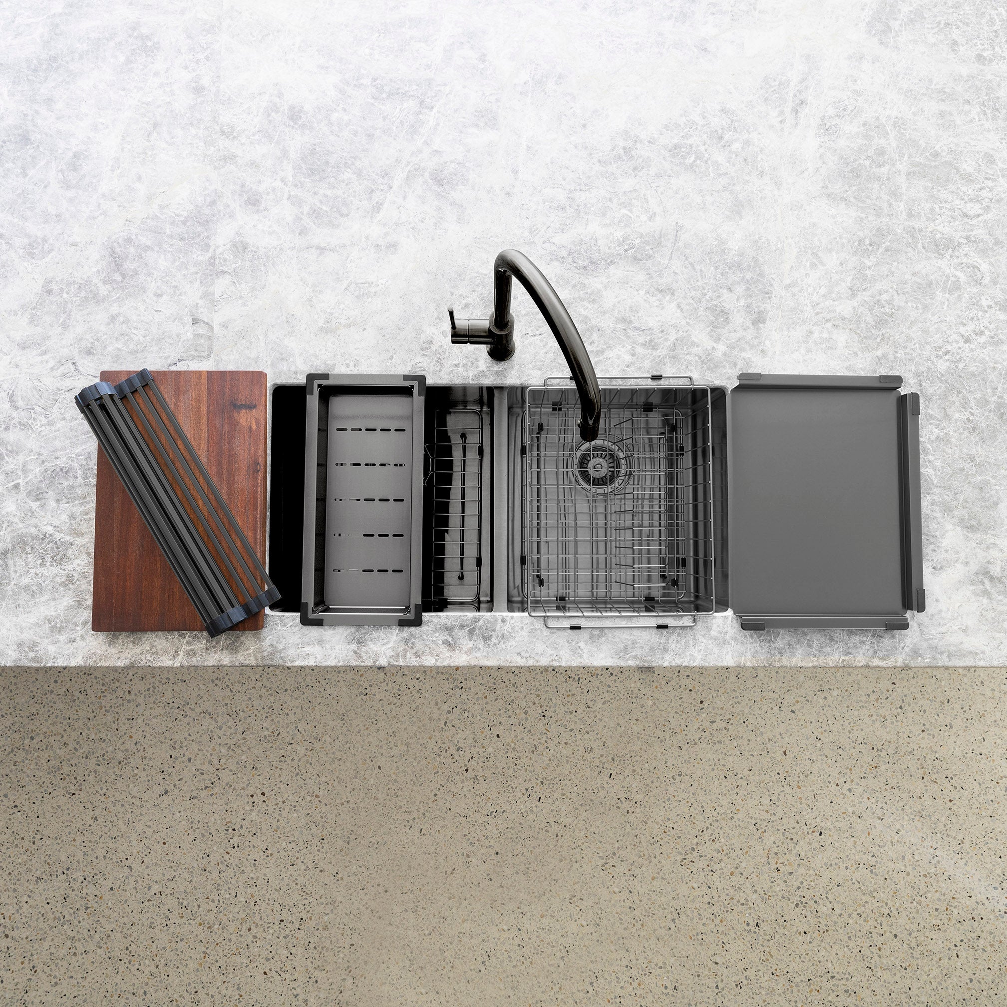 Lavello Protection Grid for MKSP-D860440 (2pcs) - Gunmetal Black