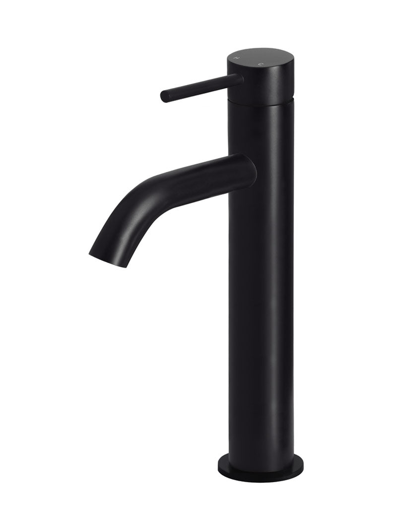 Meir Matte Black Piccola Tall Basin Mixer Tap