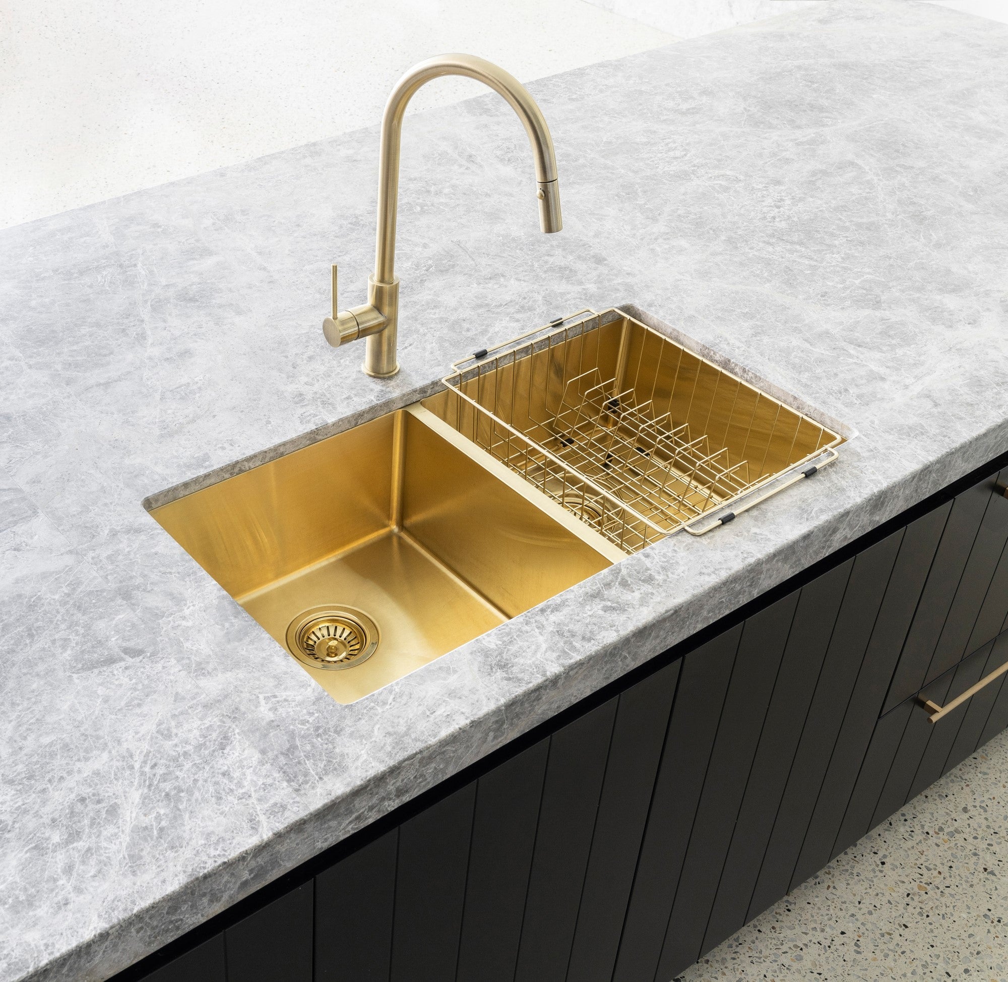 Lavello Dish Rack - Brushed Bronze Gold