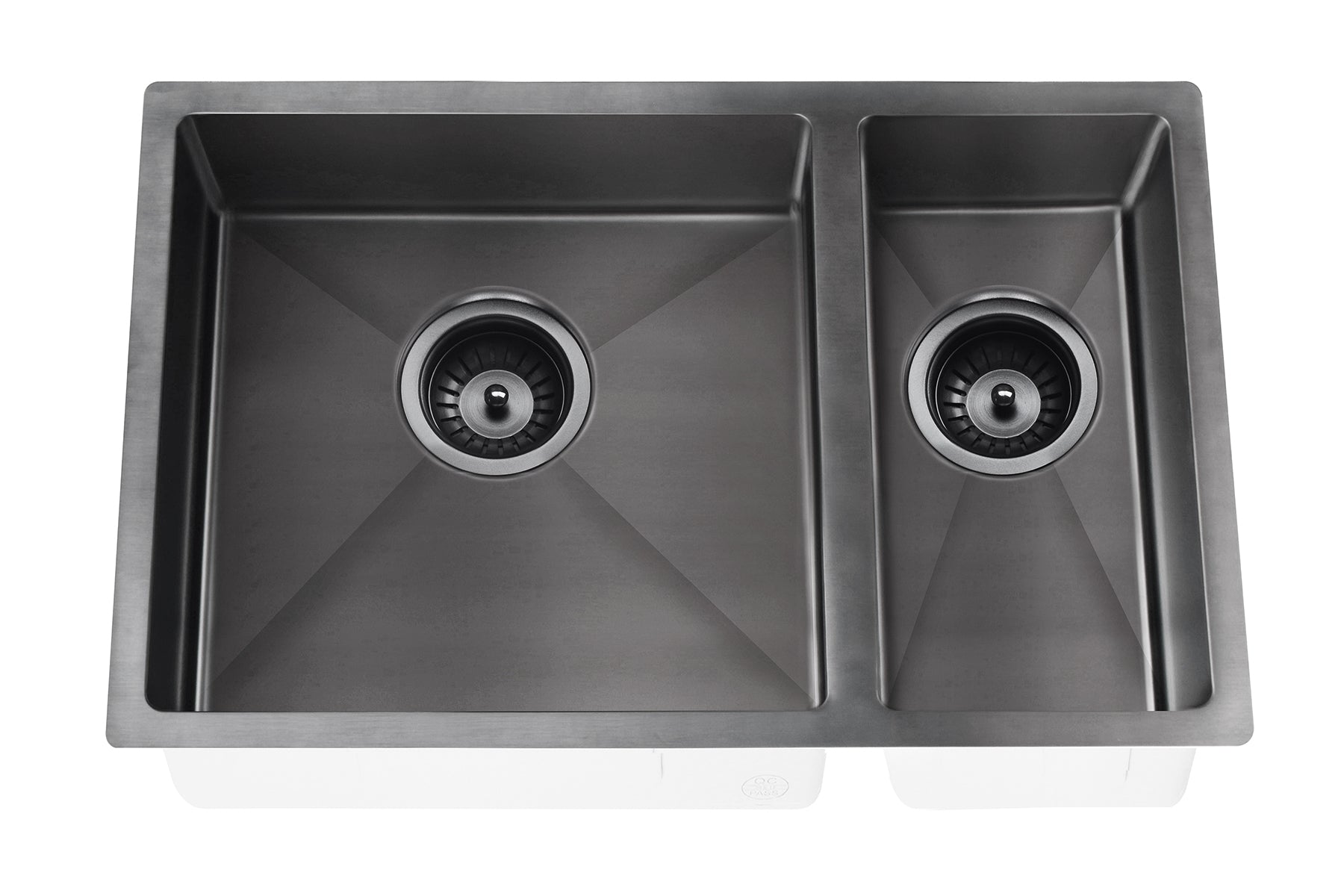 Lavello Kitchen Sink - One and Half Bowl 670 x 440 - Gunmetal Black