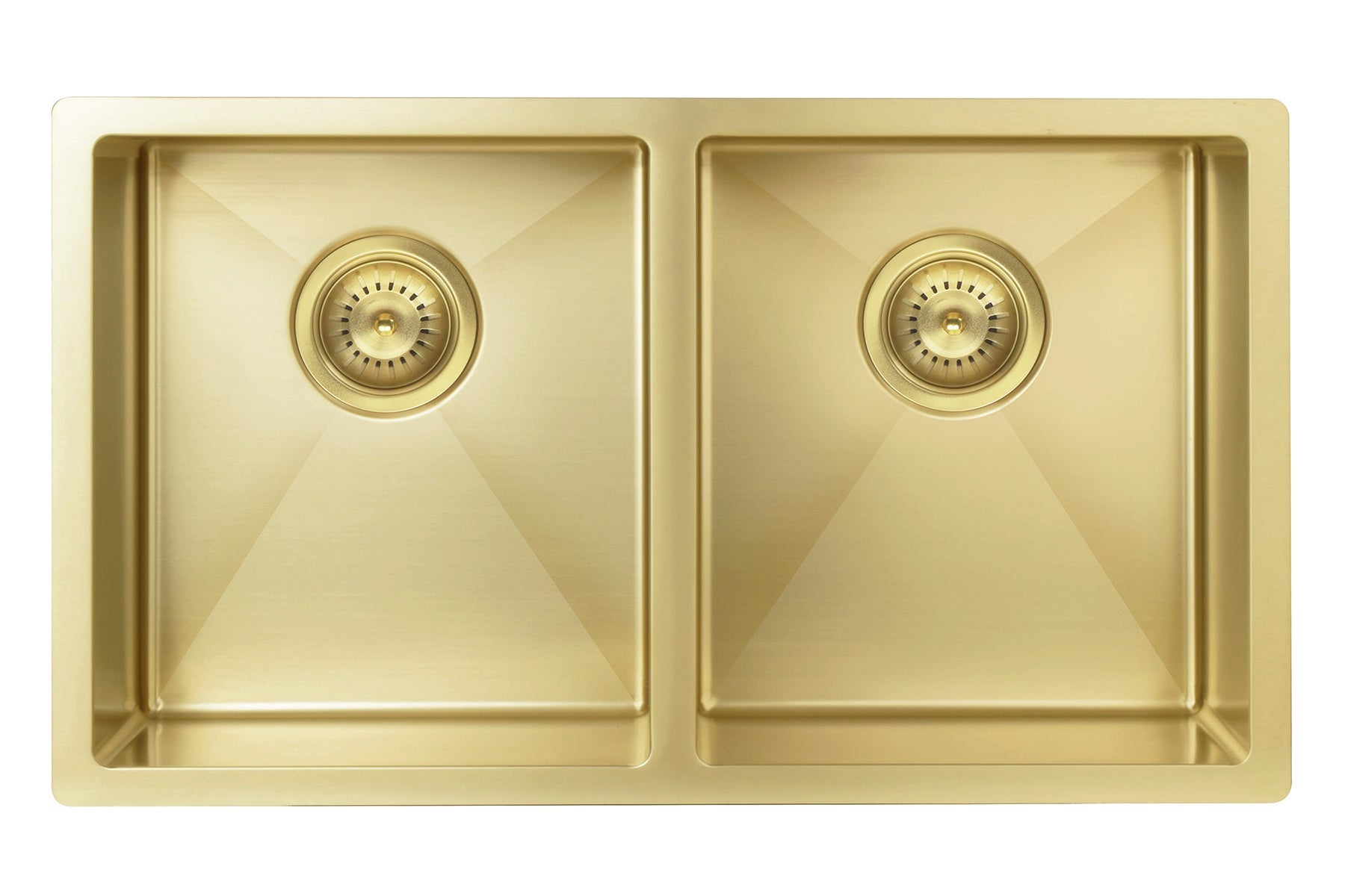 Lavello Kitchen Sink - Double Bowl 760 x 440 - Brushed Bronze Gold