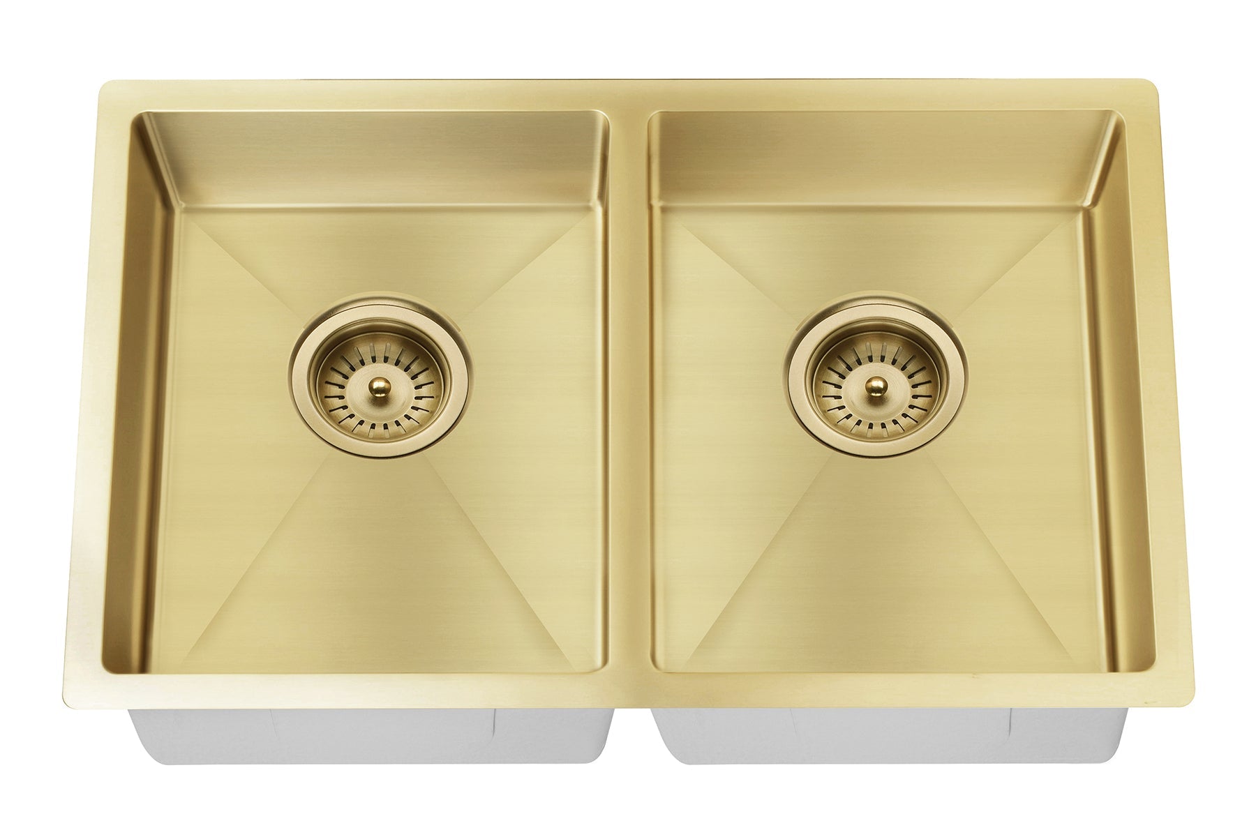 Lavello Kitchen Sink - Double Bowl 760 x 440 - Brushed Bronze Gold