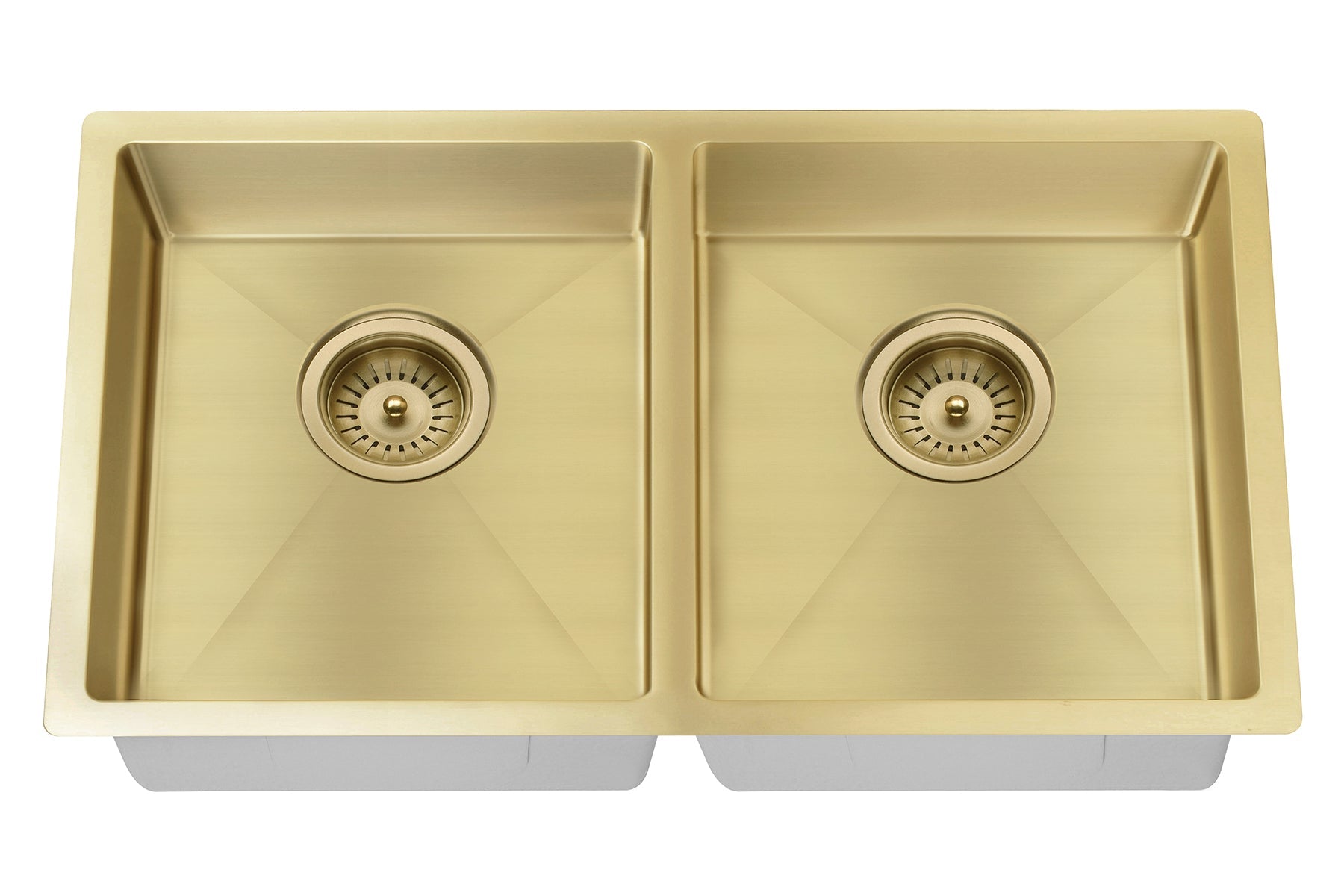 Lavello Kitchen Sink - Double Bowl 860 x 440 - Brushed Bronze Gold