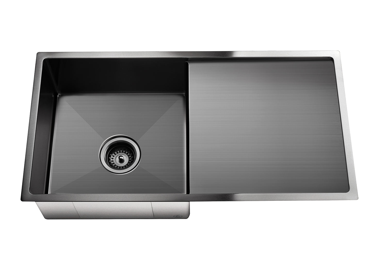 Lavello Kitchen Sink - Single Bowl & Drainboard 840 x 440 - Gunmetal Black