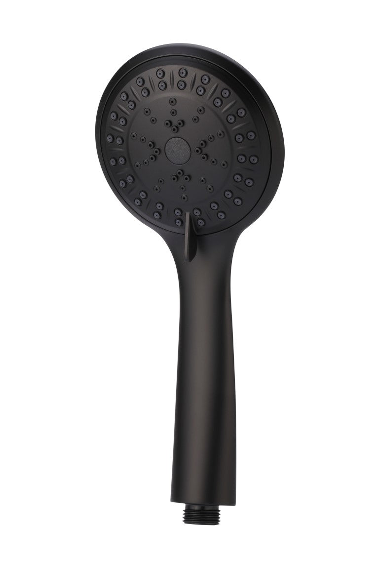 Round Hand Shower Three-Function - Matte Black