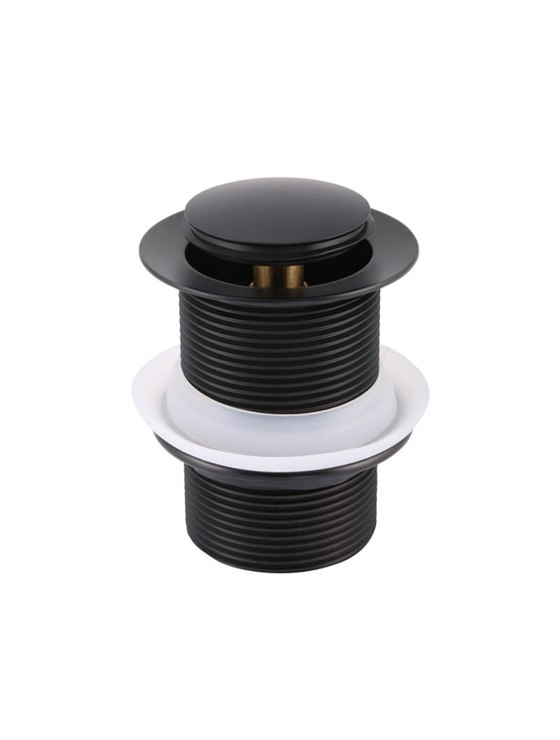Pop Up Waste 40mm - Overflow / Slotted - Matte Black