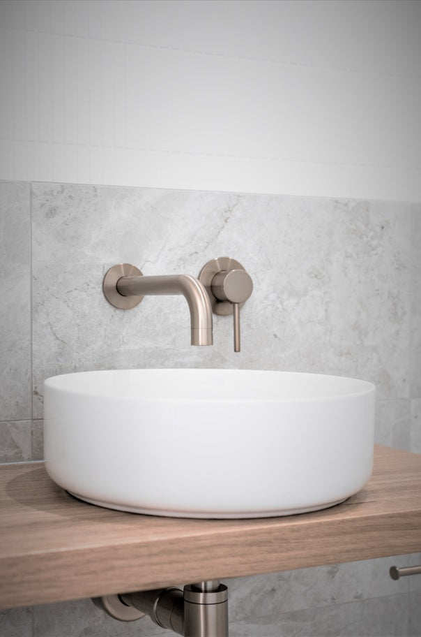 Round Bottle Trap for 32mm basin waste and 40mm outlet - Champagne