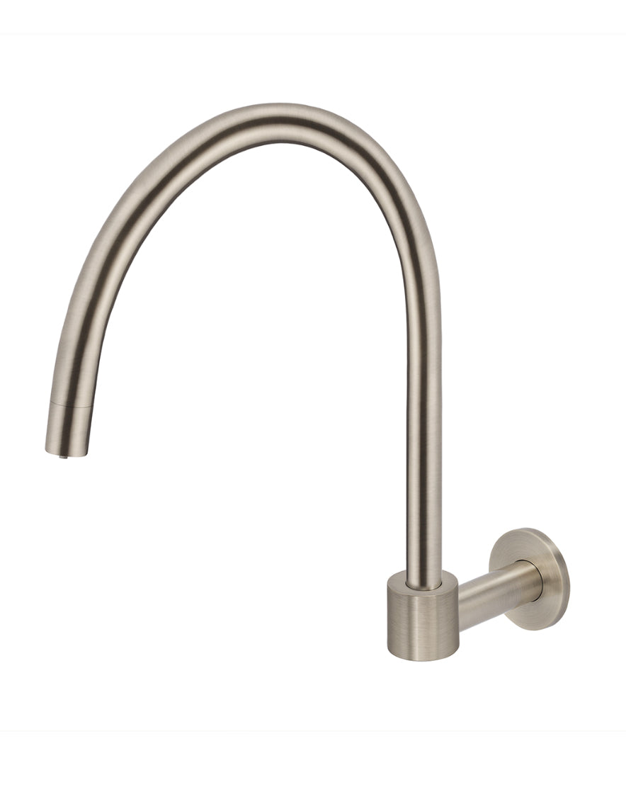 Meir Champagne Round High-Rise Swivel Wall Spout