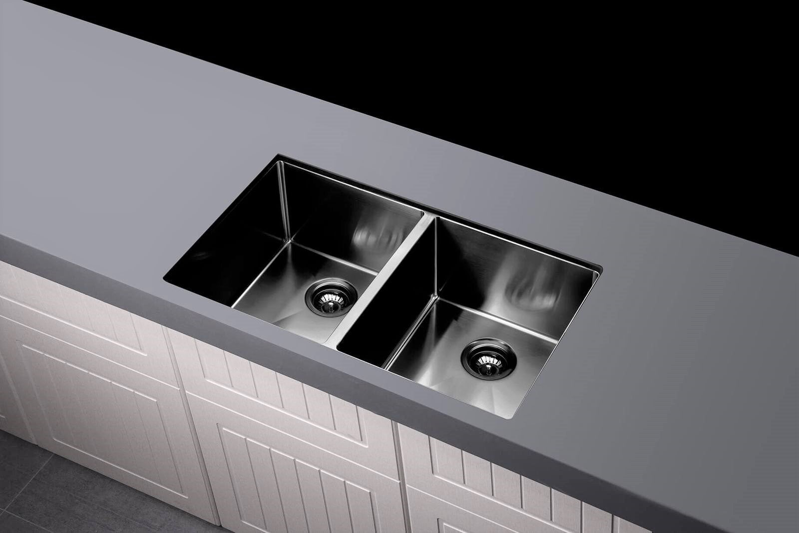 Lavello Kitchen Sink - Double Bowl 860 x 440 - Gunmetal Black