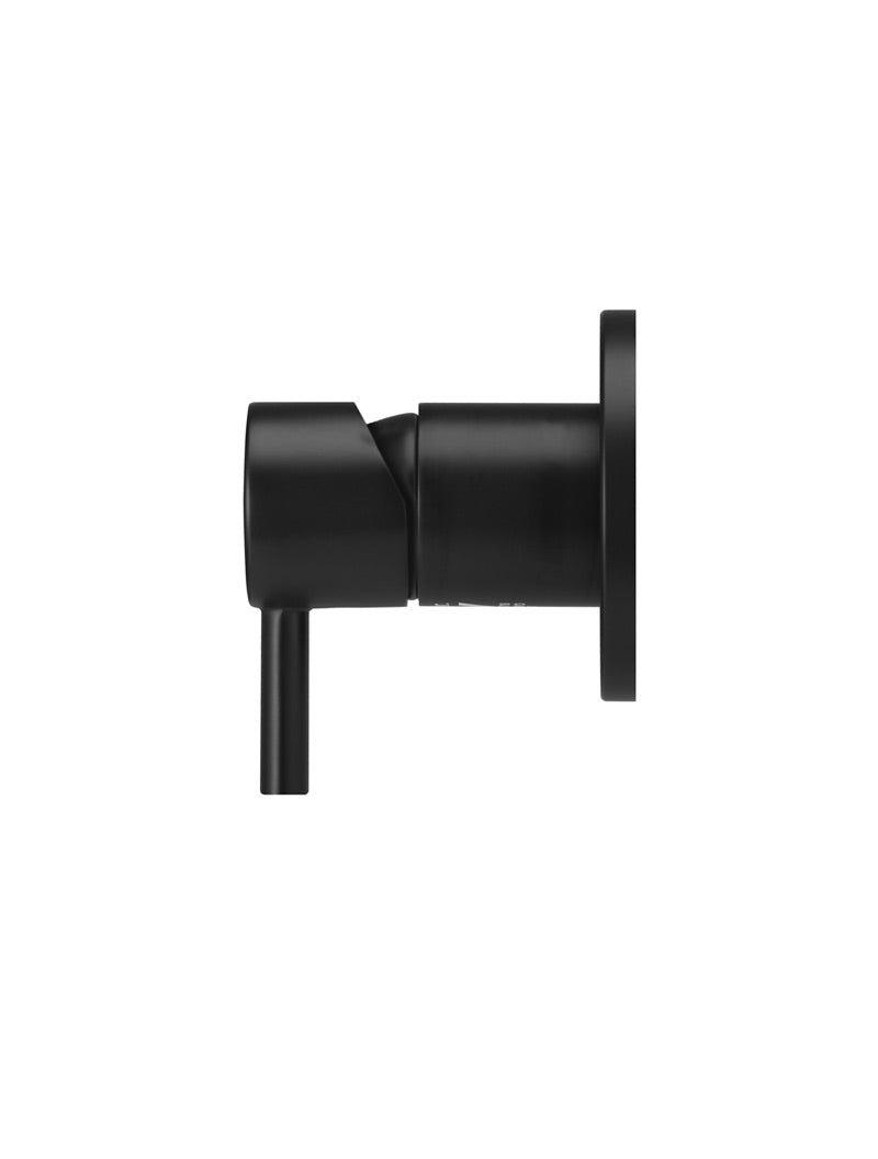 Round Wall Mixer short pin-lever - Matte Black