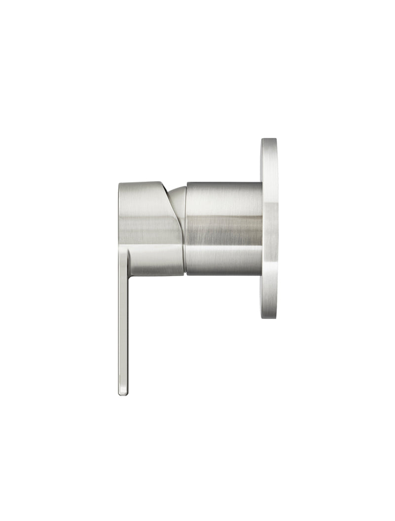 Round Paddle Wall Mixer - PVD Brushed Nickel