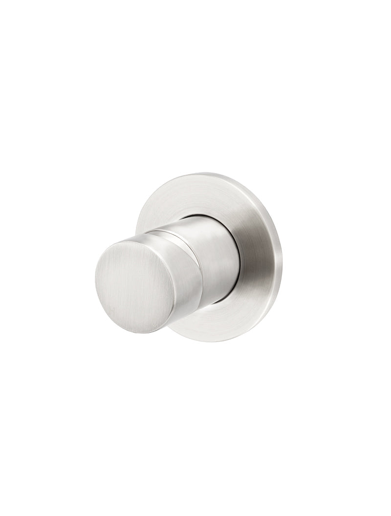 Round Pinless Wall Mixer - PVD Brushed Nickel