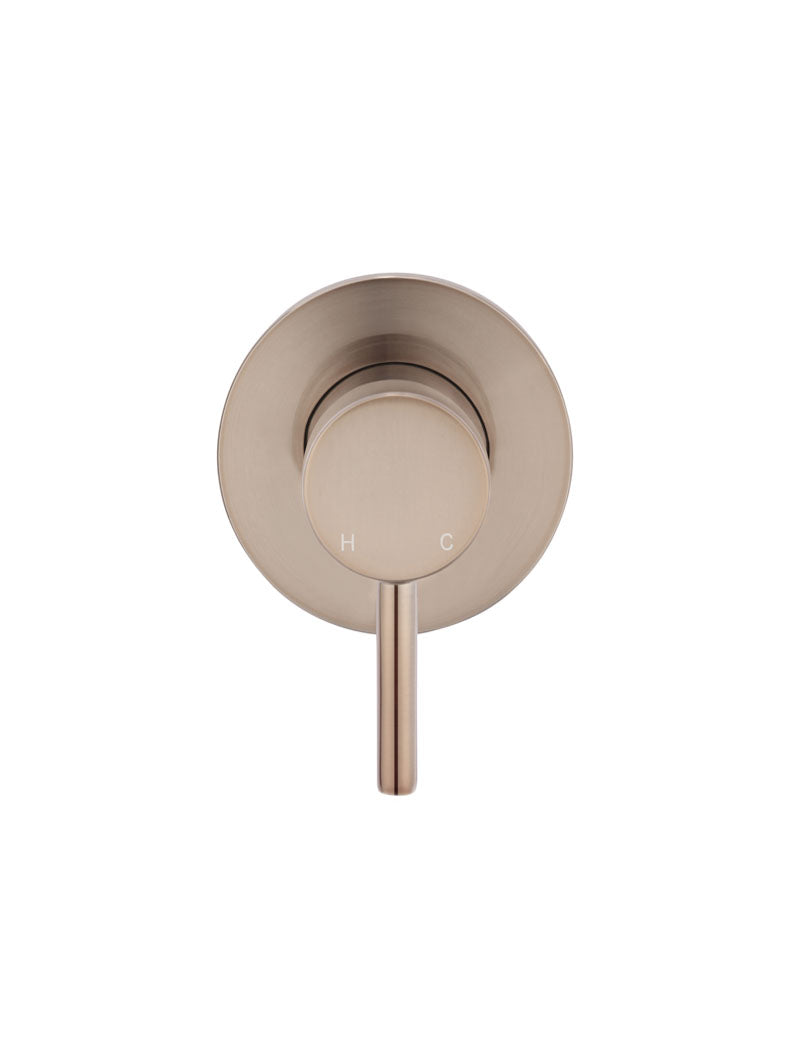 Round Wall Mixer short pin-lever - Champagne