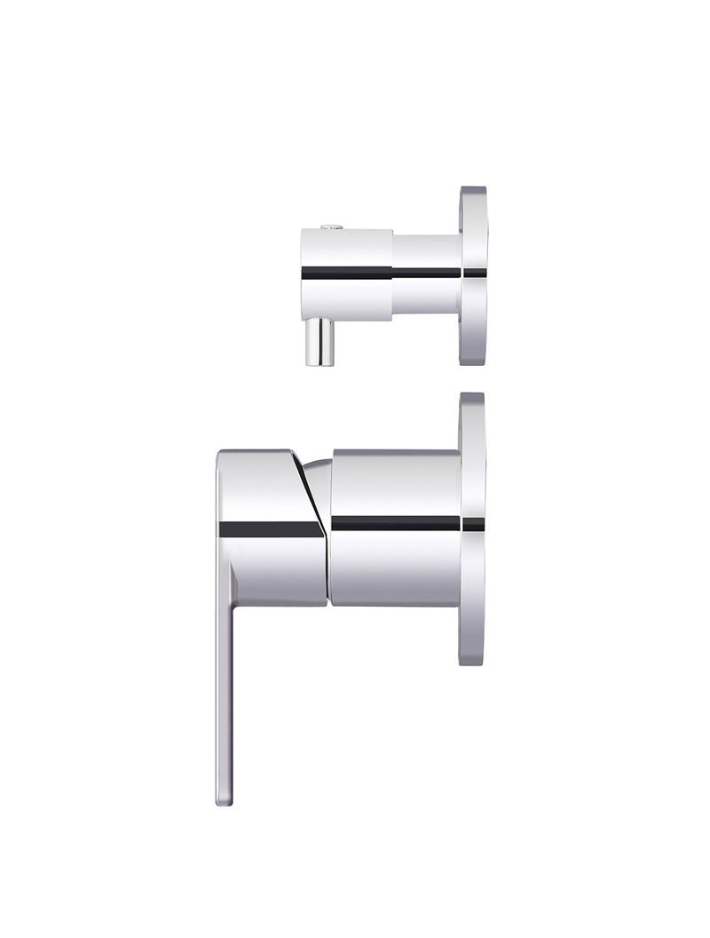 Round Paddle Diverter Mixer - Polished Chrome